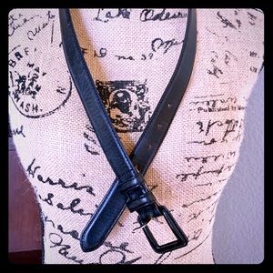 Talbots Black Leather Belt Size Large 37.5”